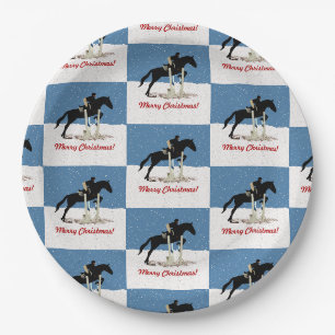 Assiettes En Carton Joli Cheval équestre Noël