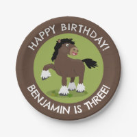 Joli Clydesdale cheval anniversaire personnalisé