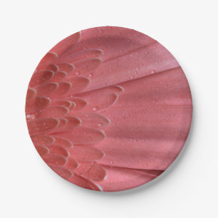Assiettes En Carton Joli Coral rose Gerbera Daisy