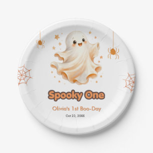 Assiettes En Carton Joli Fantôme Épouvantable Un Anniversaire Hallowee