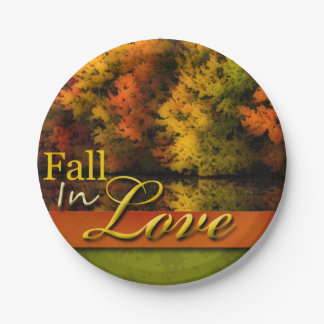 Assiettes En Carton Joli Mariage Automne Tombe Dans L'Amour Foliage Ph
