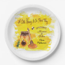 Joli Miel Abeille Rustique Baby shower de verdure