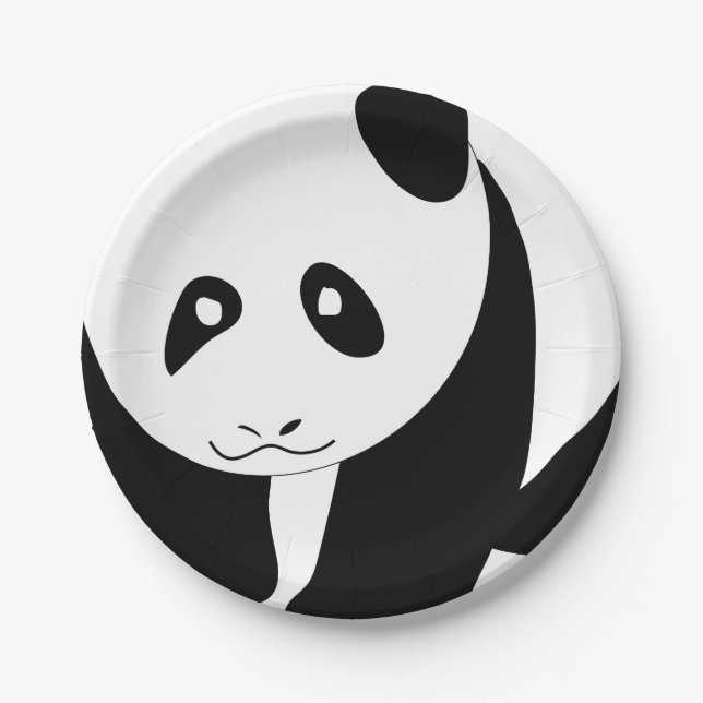 Assiettes En Carton Joli panda (Devant)