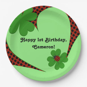 Assiettes En Carton Joli papier pour fête d'anniversaire de coccinelle