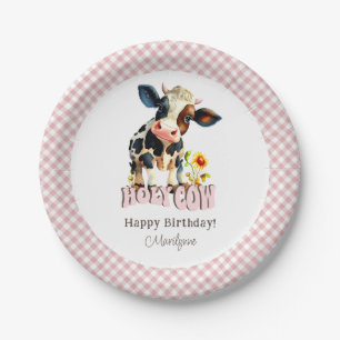 Assiettes En Carton Joli Sainte Vache Rose Anniversaire