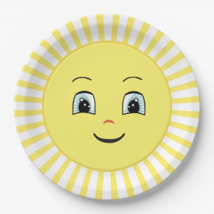 Assiettes En Carton Joli Soleil Heureux