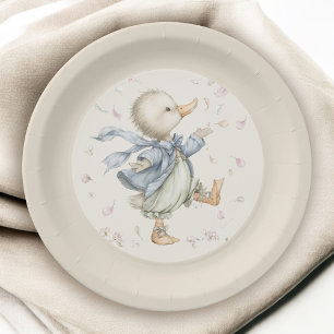 Assiettes En Carton Jolie Baby Shower Canard de Contes de Fées Vintage