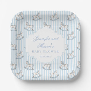 Assiettes En Carton Jolie balançoire en bois bleue pour bébé garçon