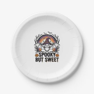 Assiettes En Carton Jolie chauve-souris Halloween Gravure vintage T-sh