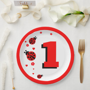 Assiettes En Carton Jolie coccinelle