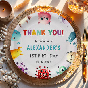 Assiettes En Carton Jolie couleur Notre Petite Fête d'Anniversaire Mon