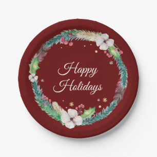 Assiettes En Carton Jolie couronne de vacances Boho