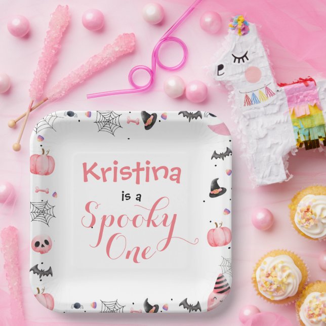 Assiettes En Carton Jolie Fantôme Halloween Fête Anniversaire Fille ro (Fête)