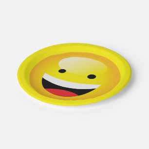 Assiettes En Carton Jolie fête des enfants Emoji visage Emoticon