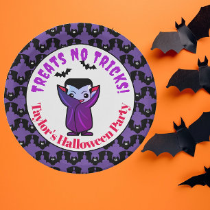 Assiettes En Carton Jolie fête des monstres d'Halloween pour les enfan
