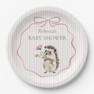Assiettes En Carton Jolie Fête Prénatale Bébé Fille Hérisson de la For
