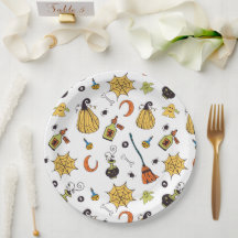 Jolie Halloween jaune et vert Boo