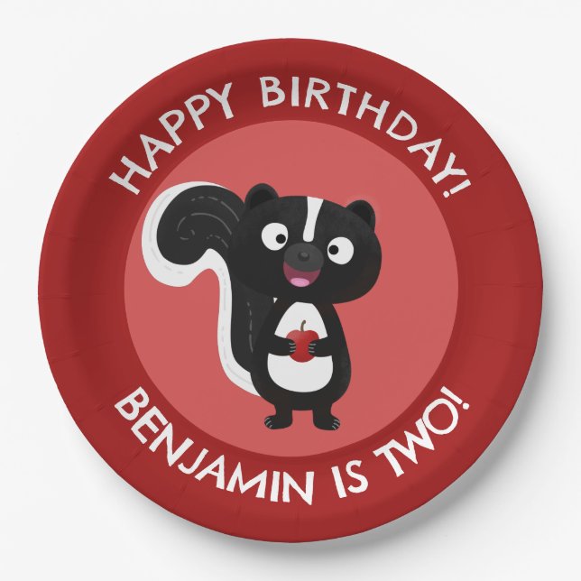 Assiettes En Carton Jolie jupe personnalisées caricature anniversaire (Devant)