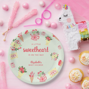 Assiettes En Carton Jolie petite amoureuse sur le chemin Baby shower