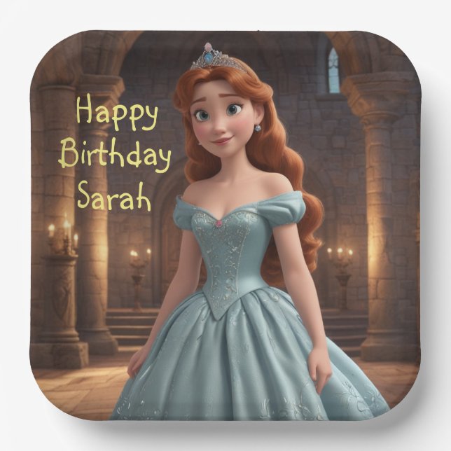 Assiettes En Carton Jolie princesse (Recto)