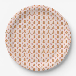 Assiettes En Carton Jolis hommes en pain d'épices papier plat motif de