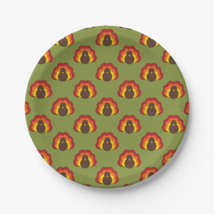 Assiettes En Carton Jote Thanksgiving Fall Holiday Turquie Motif