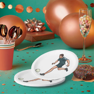 Assiettes En Carton Joueur de football
