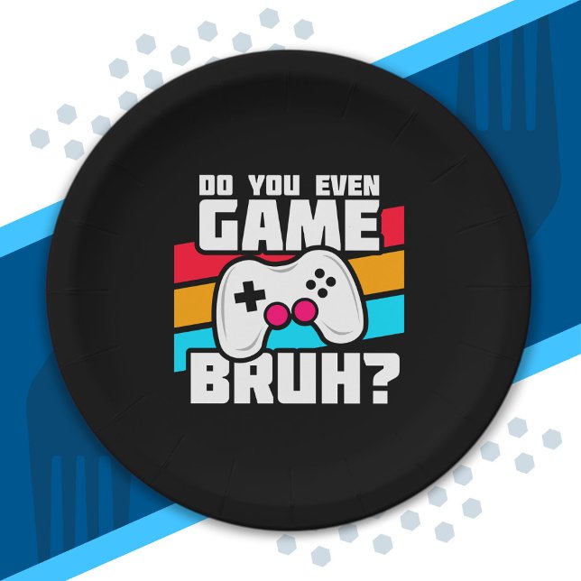 Assiettes En Carton Joueur vidéo - Jeu vidéo - Joueur amusant (Créateur téléchargé)