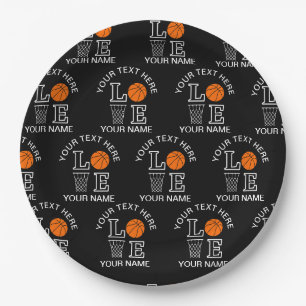 Assiettes En Carton Joueuse de basketball fille, Fille de basketball A