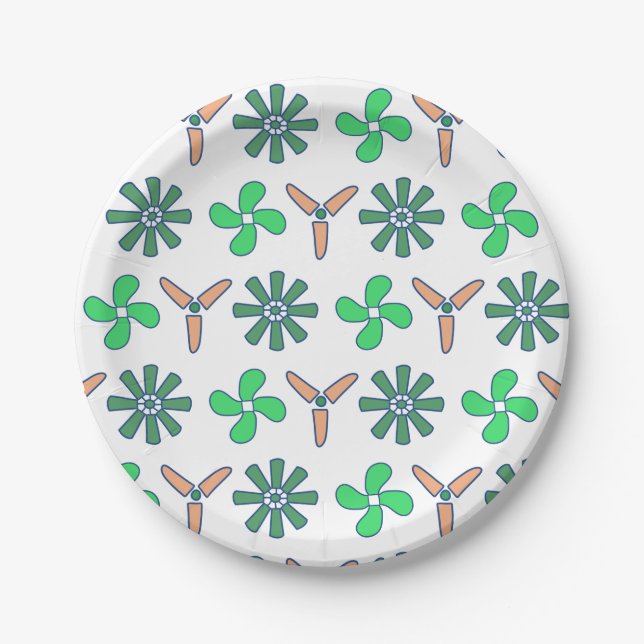 Assiettes En Carton Jour d'anniversaire de Twirl et Spin Boys (Devant)