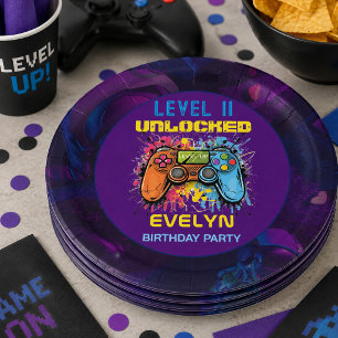 Assiettes En Carton Jour de jeu Niveau supérieur Anniversaire de jeu v