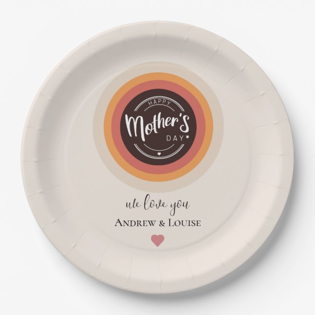 Assiettes En Carton jour de la mère (Devant)