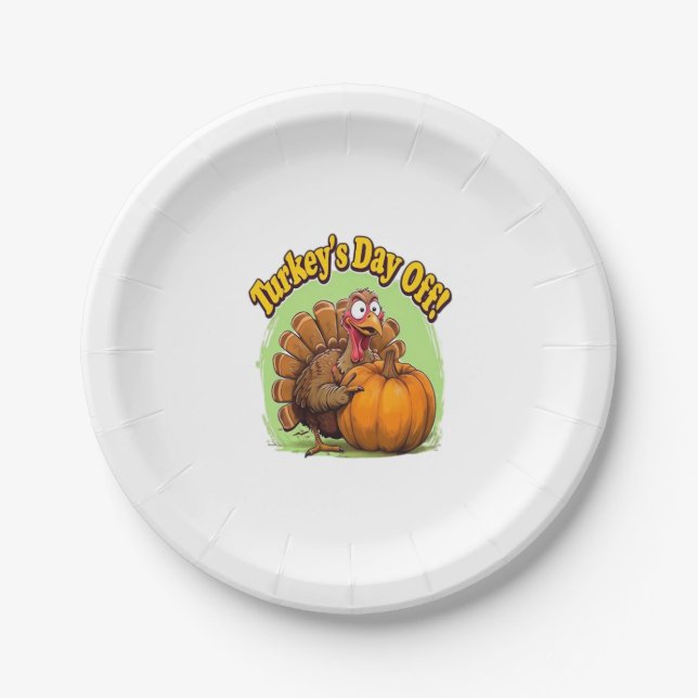 Assiettes En Carton Jour de la Turquie à Thanksgiving T-shirt trop gra (Devant)