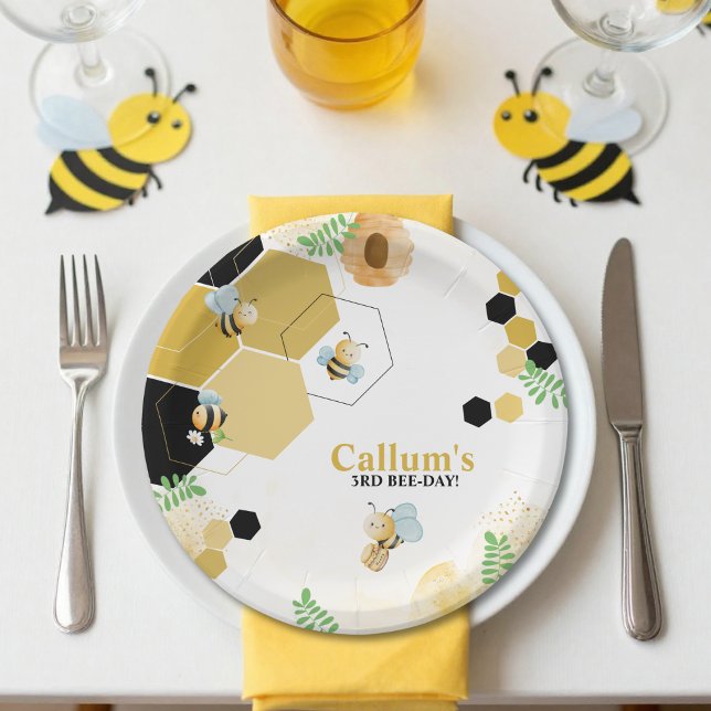 Assiettes En Carton Jour de l'abeille (Créateur téléchargé)