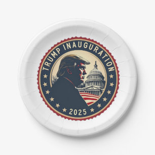 Assiettes En Carton Jour de l'investiture de Trump 2025 Fier Maga