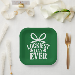 Assiettes En Carton Jour le plus chanceux St Patricks Day Irlandais Ch
