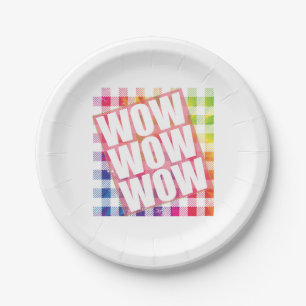 Assiettes En Carton Jour libre Wow - WOW WOW WOW mème essentiel