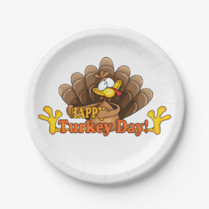 Assiettes En Carton Jour Thanksgiving - Plaques de papier personnalisé