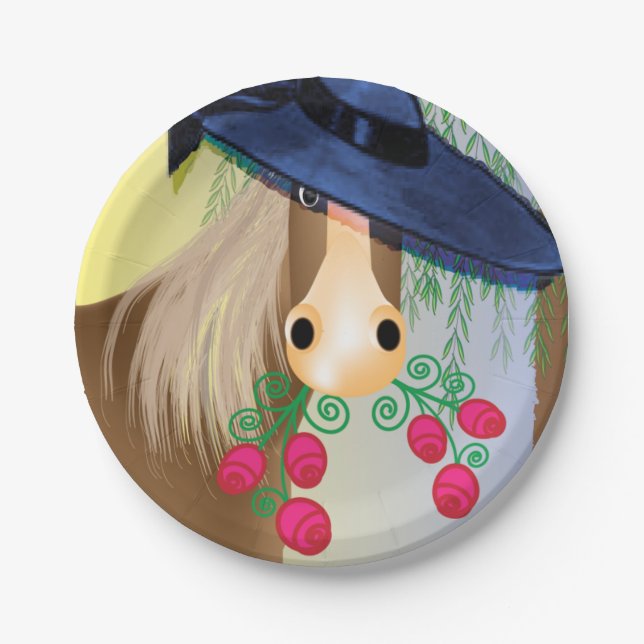 Assiettes En Carton Journée des courses (Devant)