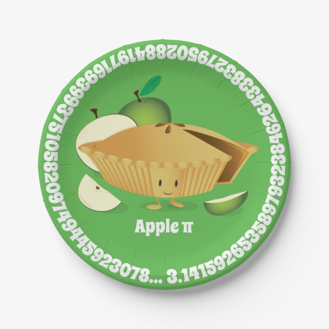 Assiettes En Carton Journée PiJ Apple verte | Plaque papier (Devant)