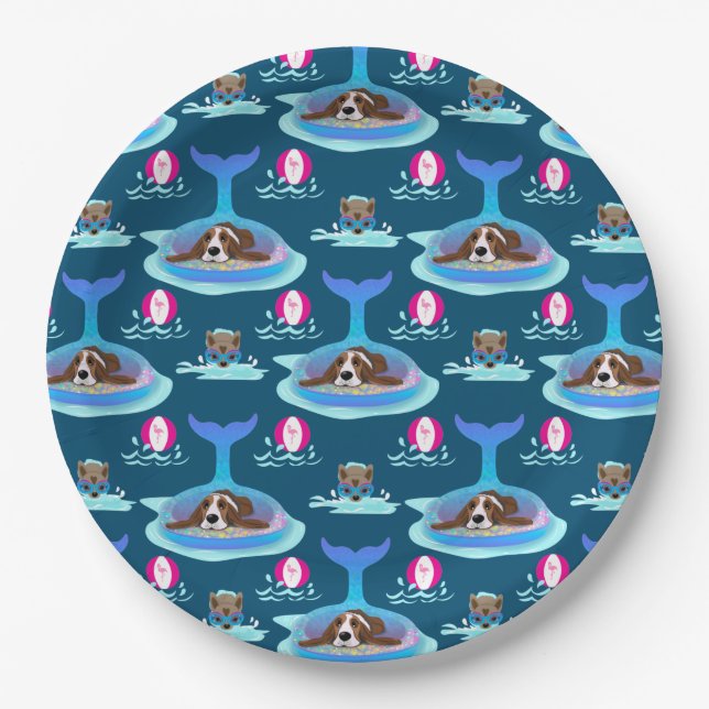 Assiettes En Carton Jours De Chiens D'Été (Devant)