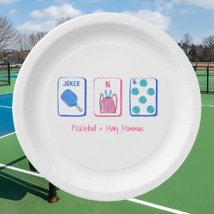 Assiettes En Carton Jours de Pickleball et soirée Mahjong