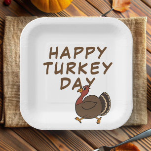 Assiettes En Carton Joyeuse fête de la Turquie Thanksgiving Plaques pa