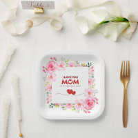 Joyeuse Fête des Mères Aquarelle Floral Rose