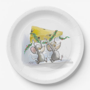 Assiettes En Carton Joyeuses souris MIC et plaque à papier de vacance