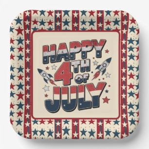 Assiettes En Carton Joyeux 14 juillet 