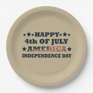 Assiettes En Carton Joyeux 4 juillet fête de l'indépendance Amérique