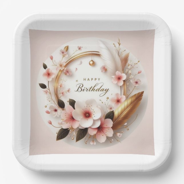 Assiettes En Carton Joyeux anniversaire (Recto)
