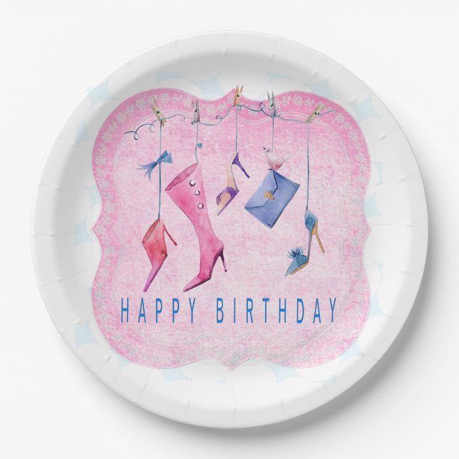 Assiettes En Carton Joyeux Anniversaire (Devant)