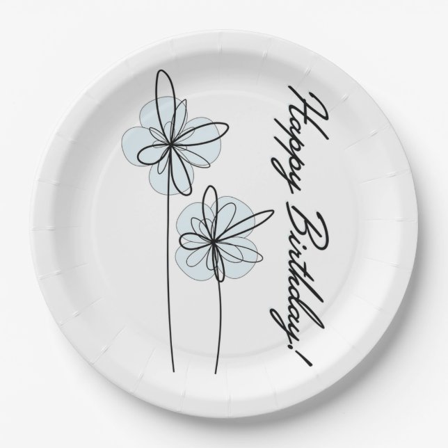 Assiettes En Carton Joyeux anniversaire (Devant)